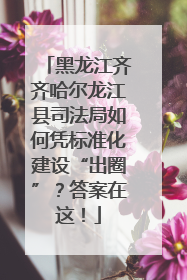 黑龙江齐齐哈尔龙江县司法局如何凭标准化建设“出圈”？答案在这！