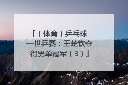 （体育）乒乓球——世乒赛：王楚钦夺得男单冠军（3）