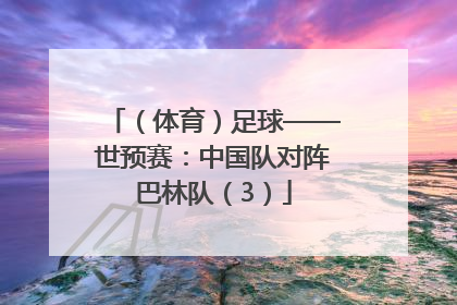 （体育）足球——世预赛：中国队对阵巴林队（3）