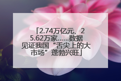 2.74万亿元、25.62万家……数据见证我国“舌尖上的大市场”蓬勃兴旺