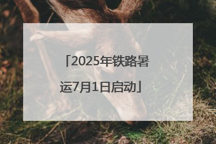 2025年铁路暑运7月1日启动