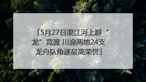 5月27日渠江河上群“龙”竞渡 川渝两地24支龙舟队角逐最高荣誉