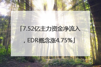7.52亿主力资金净流入，EDR概念涨4.75%