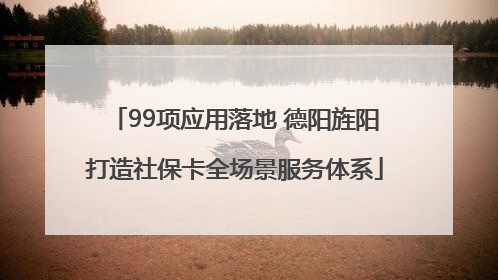 99项应用落地 德阳旌阳打造社保卡全场景服务体系