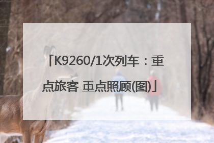 K9260/1次列车：重点旅客 重点照顾(图)